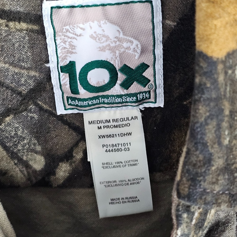 10X Work Hunting Shirt Mens Medium Realtree Hardwood Camo Long Sleeve Button-Up - Picture 6 of 8